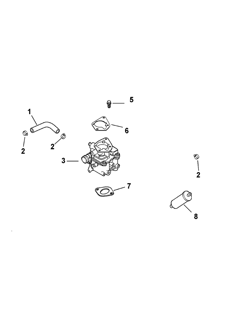 Kohler Ch640-3053 Fuel System Diagram and Parts List for 46G 4X4-1H013H-1H294H-37BCD010 Cub Cadet Lawn Tractor Accessories